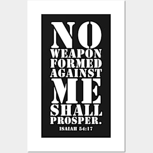 No Weapon Formed Against Me. Christian Shirts, Hoodies, and gifts Posters and Art